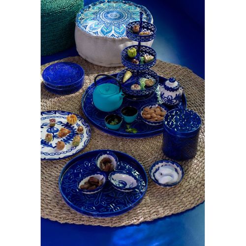 Lot De 2 Boîtes En Métal "nag" 20cm Bleu