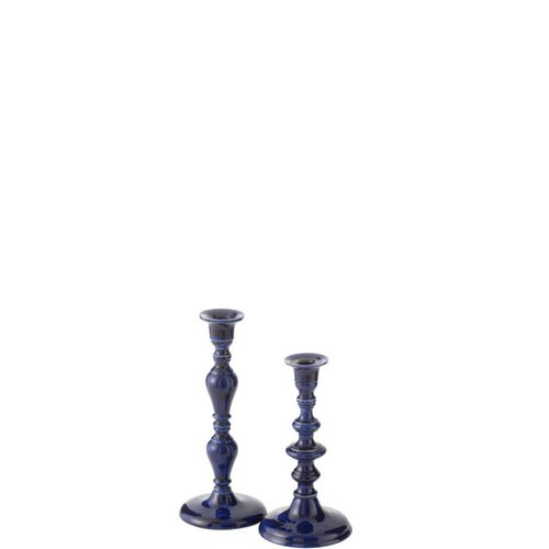 Bougeoir Design En Métal "nag" 52cm Bleu