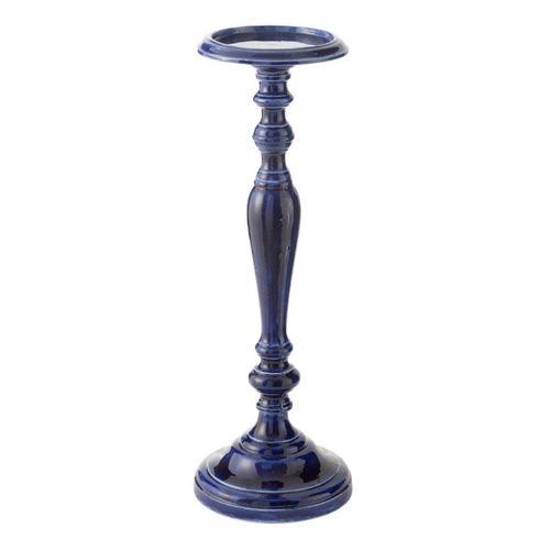 Bougeoir Design En Métal "nag" 26cm Bleu