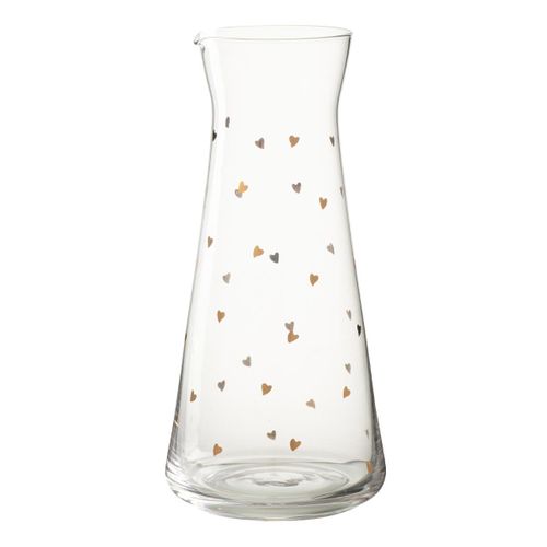 Carafe En Verre "cœur" 1l Transparent