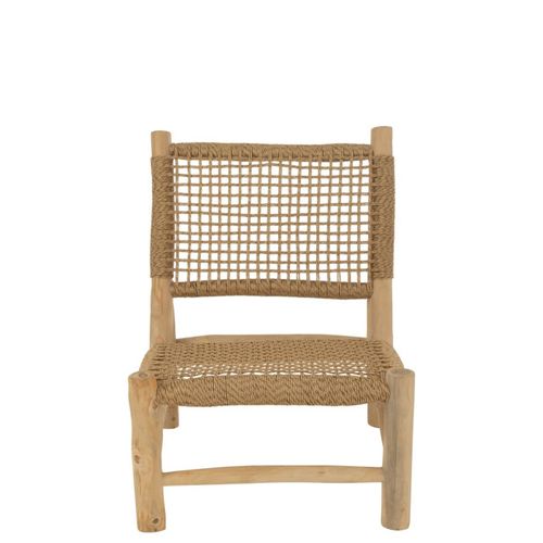 Fauteuil En Teck "vita" 85cm Naturel