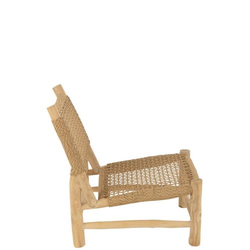 Fauteuil En Teck "vita" 85cm Naturel