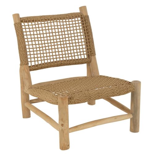 Fauteuil En Teck "vita" 85cm Naturel