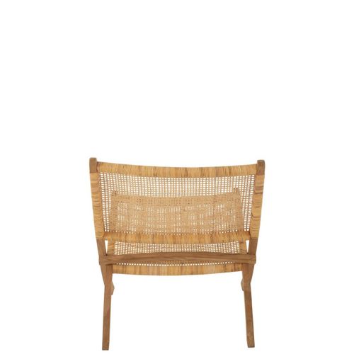 Fauteuil Pliant En Teck "moises" 78cm Naturel