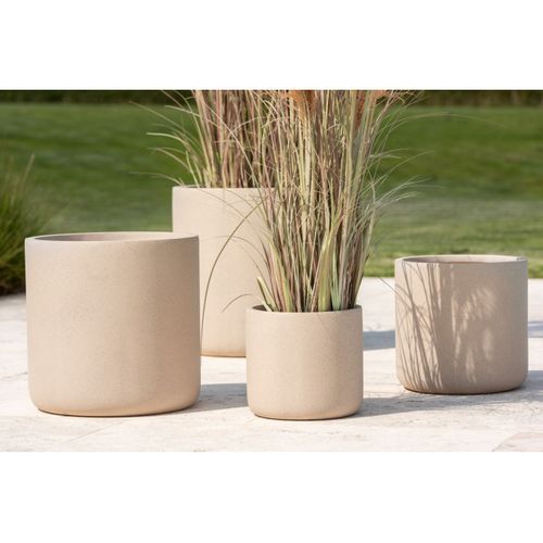 Lot De 4 Cache-pots Déco "dune" 50cm Ivoire