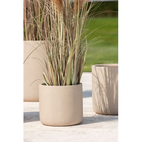 Lot De 4 Cache-pots Déco "dune" 50cm Ivoire