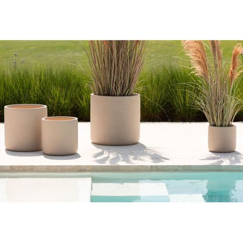 Lot De 4 Cache-pots Déco "dune" 50cm Ivoire
