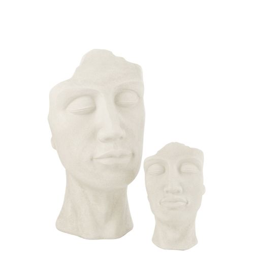 Cache-pot En Argile "david" 70cm Blanc