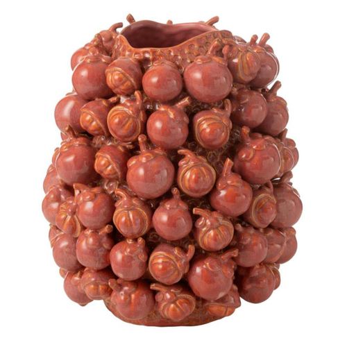 Vase Déco En Argile "botanica" 36cm Cuivre Rose