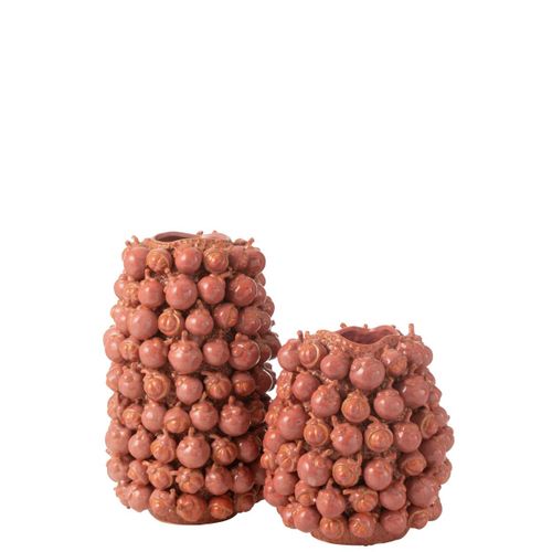 Vase Déco En Argile "botanica" 49cm Cuivre Rose