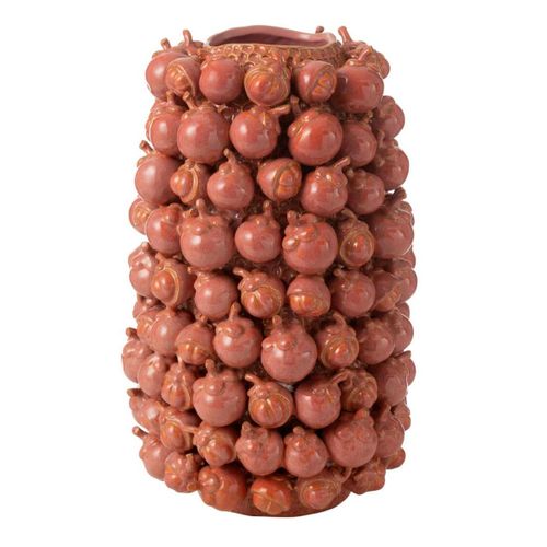 Vase Déco En Argile "botanica" 49cm Cuivre Rose