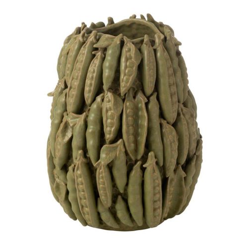 Vase Déco En Argile "petit Pois" 38cm Vert