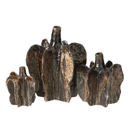 Vase Déco En Céramique "naga" 15cm Marron