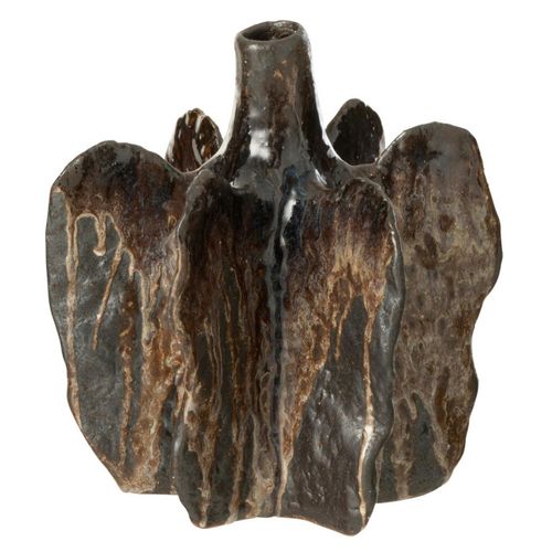 Vase Déco En Céramique "naga" 20cm Marron