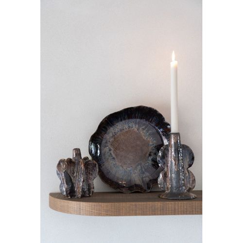 Chandelier Vase En Céramique "naga" 20cm Marron