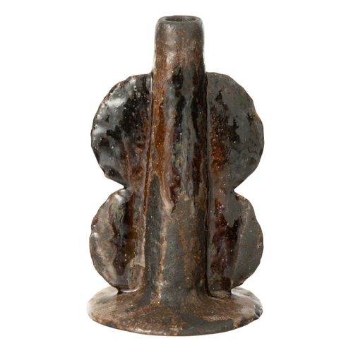 Chandelier Vase En Céramique "naga" 20cm Marron