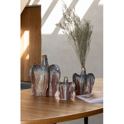 Vase Déco En Céramique "naga" 15cm Rouille