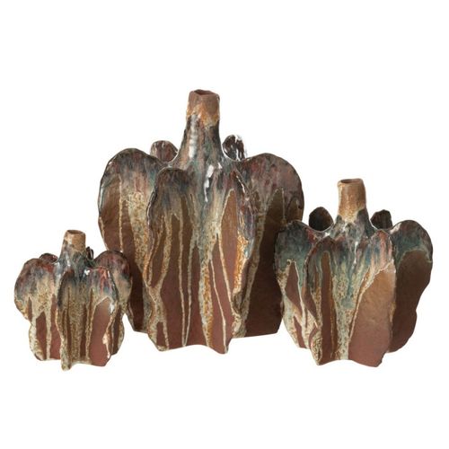 Vase Déco En Céramique "naga" 20cm Rouille