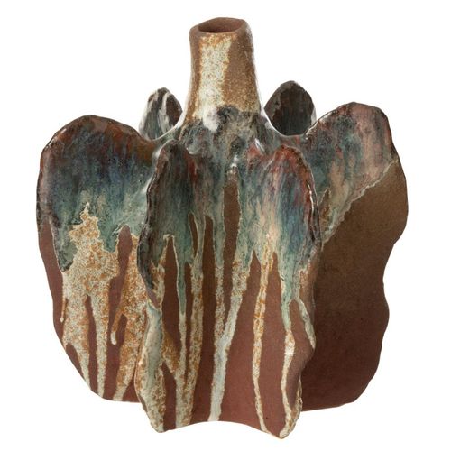 Vase Déco En Céramique "naga" 20cm Rouille