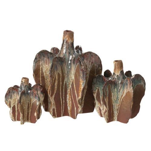 Vase Déco En Céramique "naga" 30cm Rouille