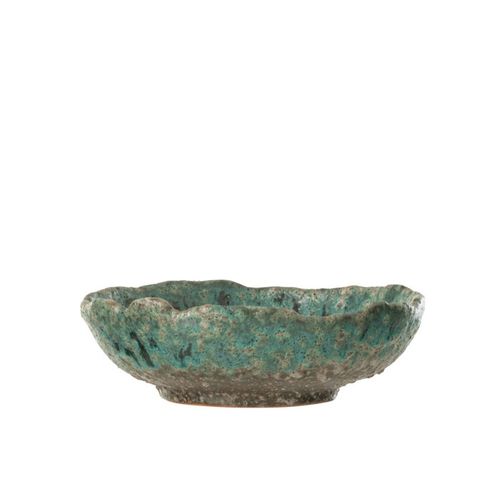 Coupelle Déco En Céramique "naga" 20cm Bleu Azur