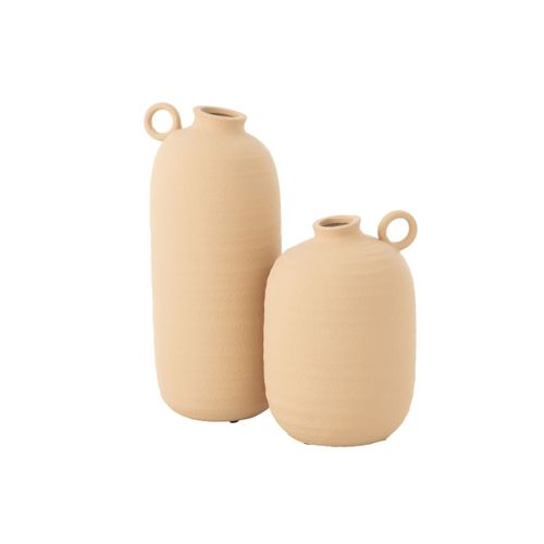 Vase Étroit En Argile "cassia" 27cm Beige
