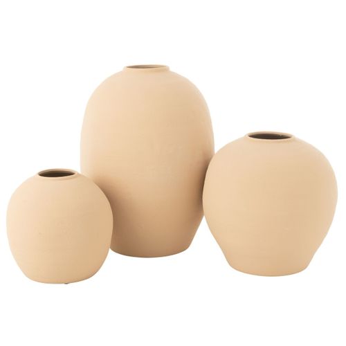 Vase Déco En Argile "cassia" 38cm Beige