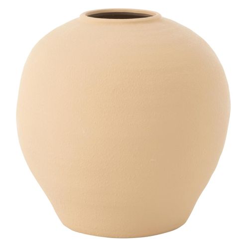 Vase Déco En Argile "cassia" 38cm Beige