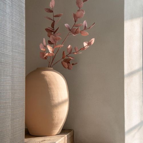 Vase Déco En Argile "cassia" 54cm Beige