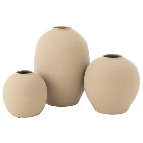 Vase Déco En Argile "cassia" 28cm Naturel