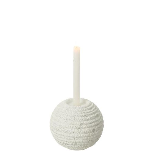 Chandelier Rond En Ciment "creta" 18cm Blanc