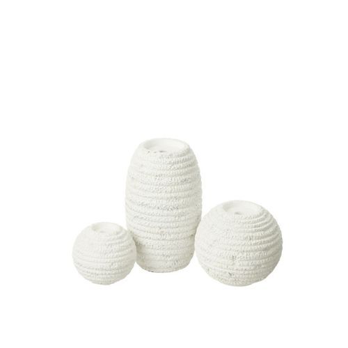 Chandelier Ovale En Ciment "creta" 26cm Blanc