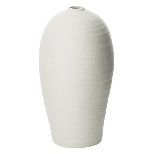 Vase Design En Ciment "creta" 36cm Blanc