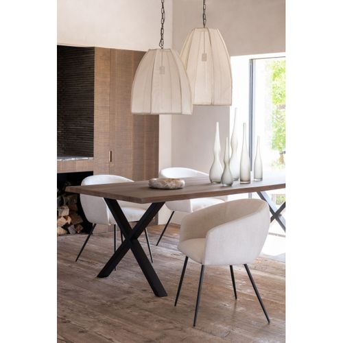 Lot De 3 Vases En Verre "yoko" 64cm Grège