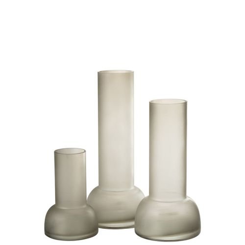 Vase Chandelier En Verre "yoko" 20cm Grège