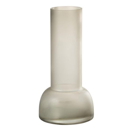 Vase Chandelier En Verre "yoko" 32cm Grège