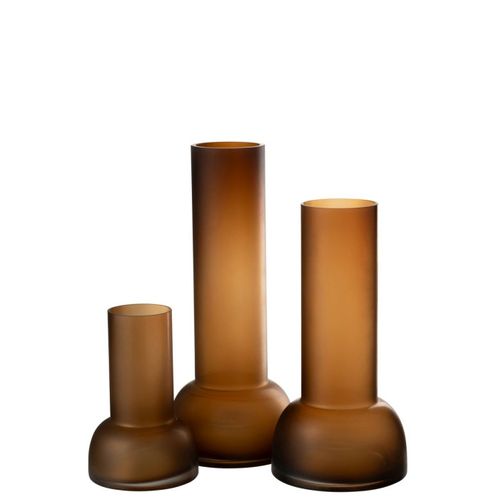 Vase Chandelier En Verre "yoko" 32cm Marron