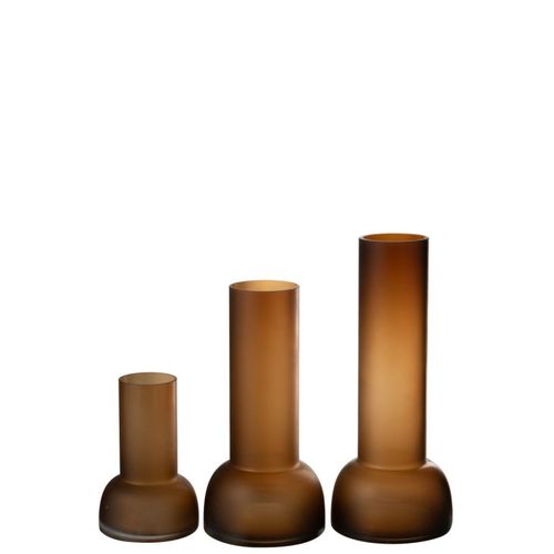 Vase Chandelier En Verre "yoko" 32cm Marron