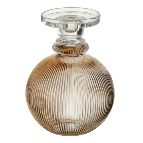 Chandelier Vase En Verre "malik" 23cm Taupe