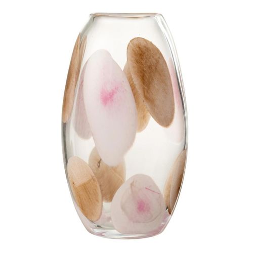 Vase Design En Verre "momo" 34cm Multicolore