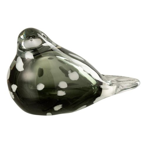 Statuette Oiseau En Verre "gavin" 13cm Noir