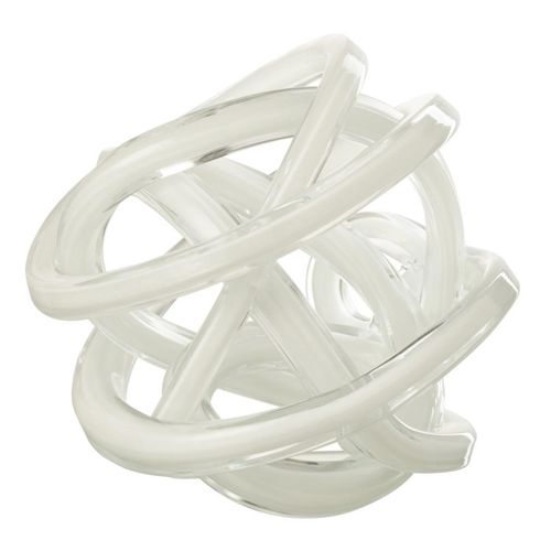 Presse-papier Nœud En Verre "infinity" 20cm Blanc