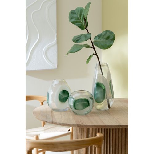 Vase Design En Verre "livy" 37cm Multicolore