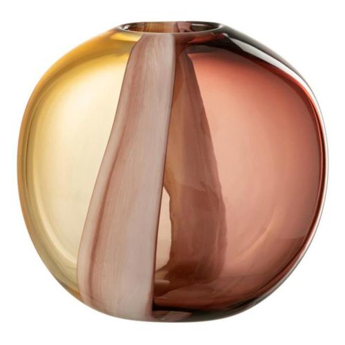 Vase Déco En En Verre "arun" 21cm Multicolore