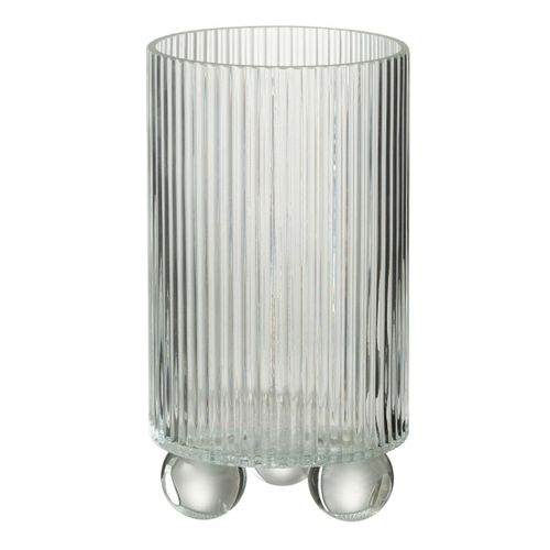 Photophore Vase En Verre "clara" 21cm Transparent