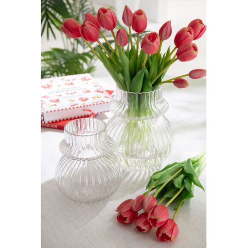 Vase Design En Verre "kano" 20cm Transparent