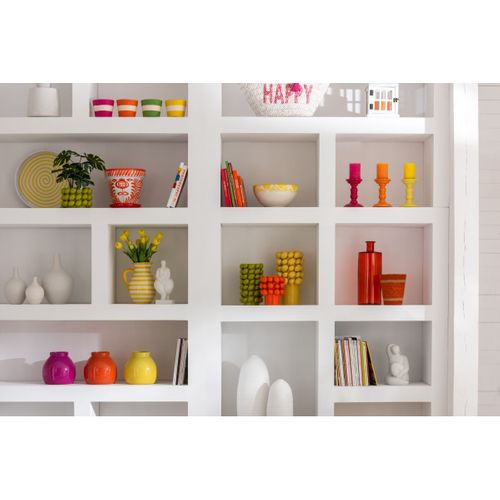 Vase Déco En Céramique "citron" 26cm Vert