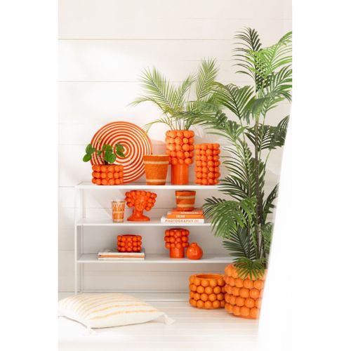 Vase Déco En Céramique "orange" 34cm Orange