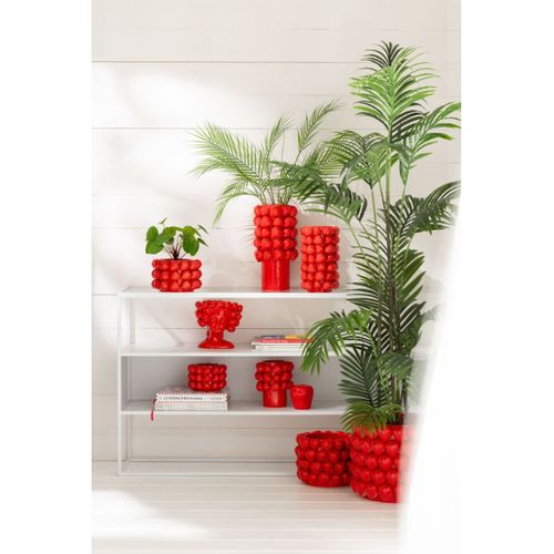 Cache-pot En Céramique "fraise" 19cm Rouge