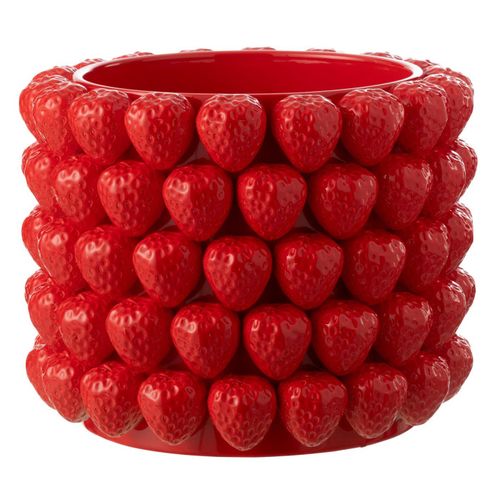 Cache-pot En Céramique "fraise" 36cm Rouge